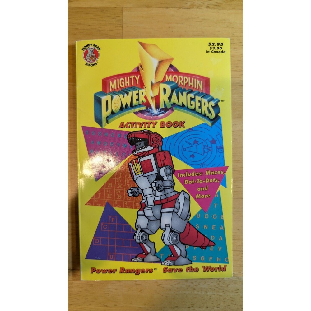 Vintage 1994 Mighty Morphin Power Rangers Save the World Activity Book (Unused)